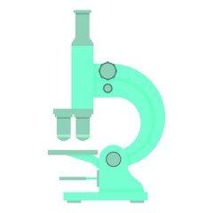 Abstract Flat Cartoon Vector Microscope Design Style Element Medicine Isolated Protection Concept Healthcare Medical