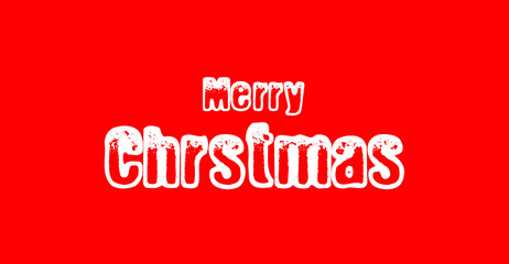 merry christmas lettering in red and white