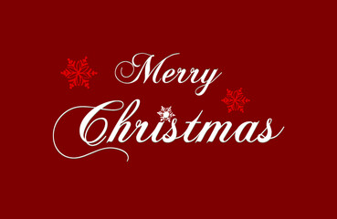 Obraz na płótnie Canvas merry christmas lettering in white and red background