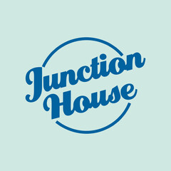 junction house illustration logo design
