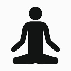 Yoga icon. Vector illustration isolated on white background.