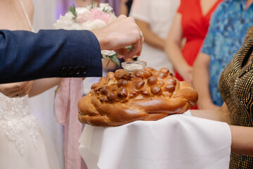 hands of bride and groom