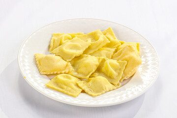 Italian traditional dumplings tortelini with meat