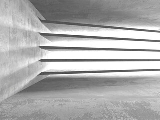 Abstract architecture background. Empty rough concrete interior