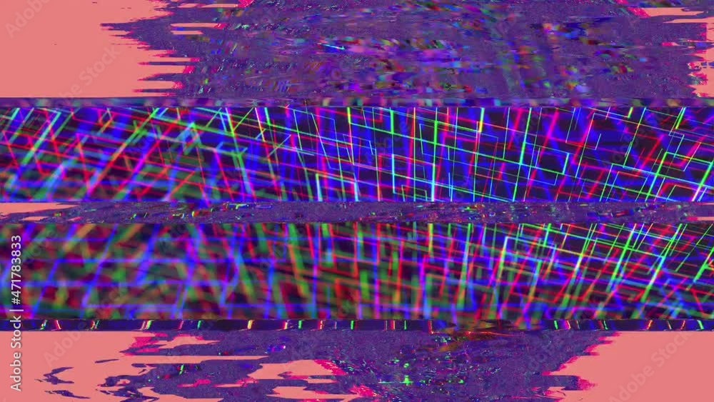 Poster glitch, pixel noise on the screen, computer generated. bad signal. video damage. 3d rendering a digi