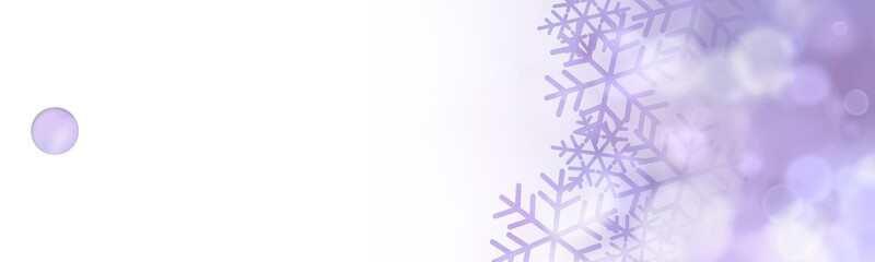 栞がモチーフの冬をイメージした紫色バナー背景