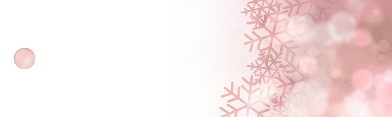 栞がモチーフの冬をイメージした赤色バナー背景