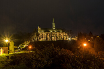 Fototapeta na wymiar Katedra w Sandomierzu w nocy 