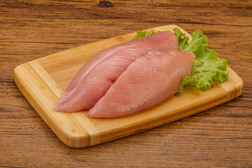 Raw turkey breast for cooking