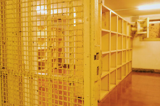 Close-up Of Yellow Lockers