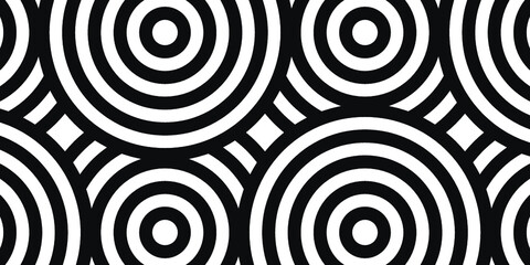 Abstract lines geometric seamless pattern. Rounded pattern. Vector repeat endless fabric background. 