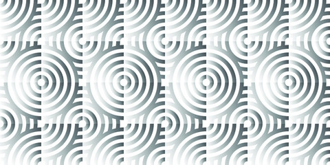 Abstract lines geometric seamless pattern. Rounded pattern. Vector repeat endless fabric background. 
