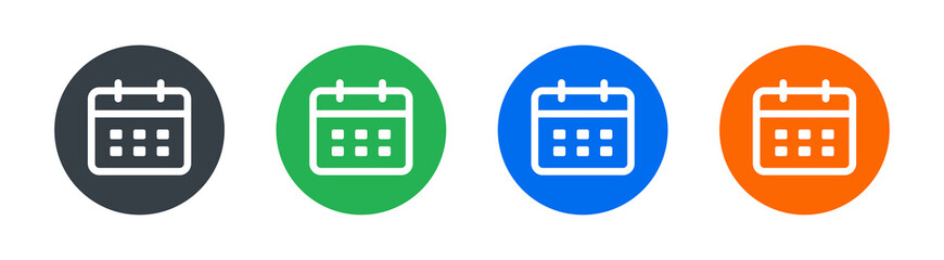 Vector illustration of calendar icon. Planner icon on graphic design.