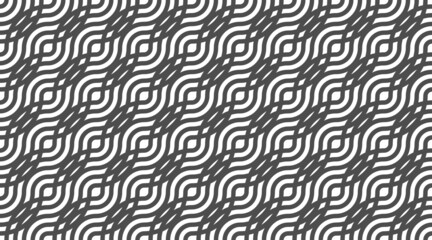 Abstract lines geometric seamless pattern. Rounded pattern. Vector repeat endless fabric background. 