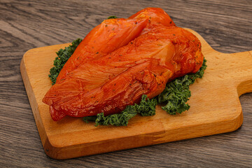 Smoked chicken breast with spices