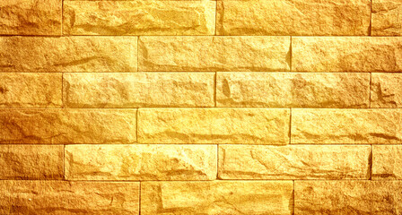 The golden brick wall is perfect for backgrounds.