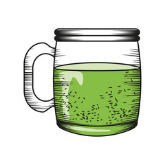 traditional green matcha tea