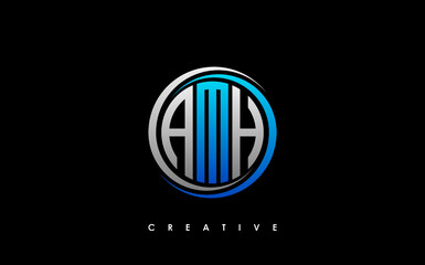 AMH Letter Initial Logo Design Template Vector Illustration