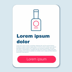 Line Bottle of nail polish icon isolated on grey background. Colorful outline concept. Vector