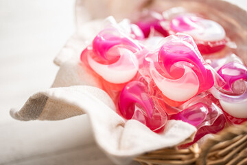 洗濯洗剤　ジェルボール　洗濯のイメージ素材