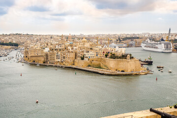 View at the L-Isla from Upper Barrakka Gardens in Valetta - Malta