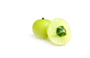green apple on white