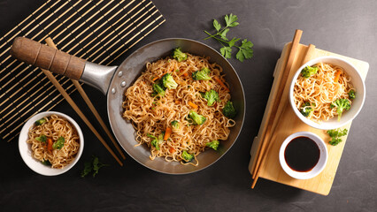 fried noddles - Asian vegetarian food