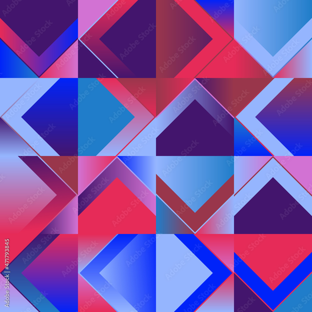 Poster digital design of generative art graphics as abstract vector pattern background
