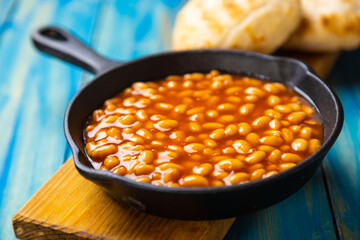 Baked beans, american staple food