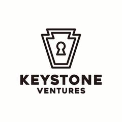 Line Art Keystone keyhole logo design inspiration