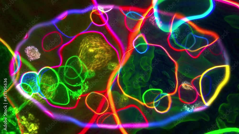 Poster microscopic structure 3d render of living abstract protozoan organism. dangerous viral microbe that 