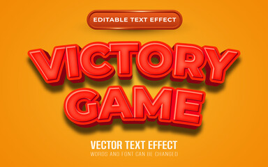 Victory game editable text effect