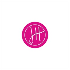 initials j h logo vector template