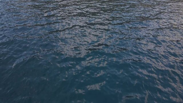 drone shooting sea surface. cinematic shot sea