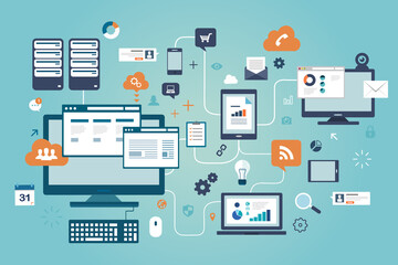 Fototapeta premium Server System Infrastructure