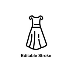 women's dress icon designed in outline style in fashion and accessories icon theme