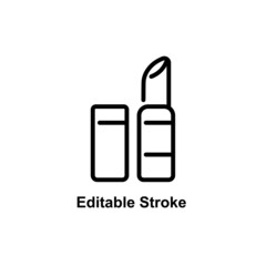 lipstick icon designed in outline style in fashion and accessories icon theme