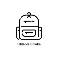 backpack icon designed in outline style in fashion and accessories icon theme