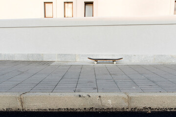 Black Skateboard in the street