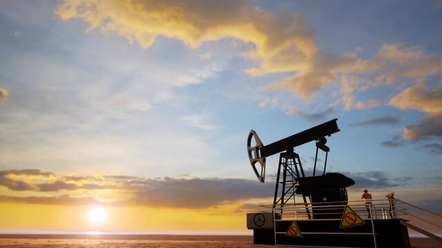 oil pump jack in the sunset, oil pump in sunset, oil pump jack,