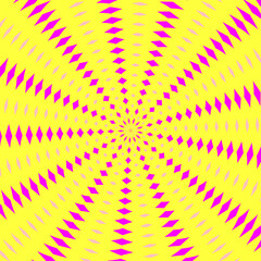 Pink yellow rays abstract colorful background with circles