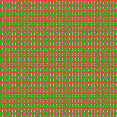 Green orange seamless pattern with circles