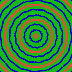 Green blue radial abstract background with circles