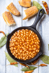 Baked beans, american staple food