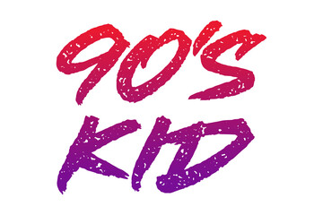 90s Kid lettering design
