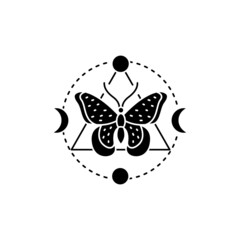 Boho-chic line icon. Isolated vector element.