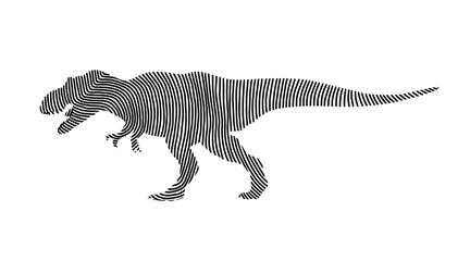 Fototapeta na wymiar Dinosaur line art. Vector illustration. 