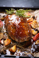 Roasted pork neck or shoulder