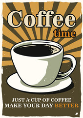 coffee vintage poster design for print