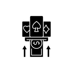 Deposit casino olor line icon. Pictogram for web page, mobile app, promo.